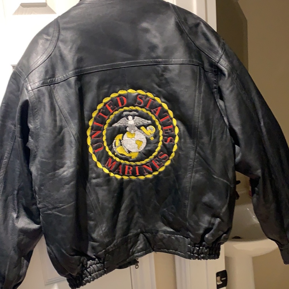 B.M.M Marine corps men’s leather jacket XL